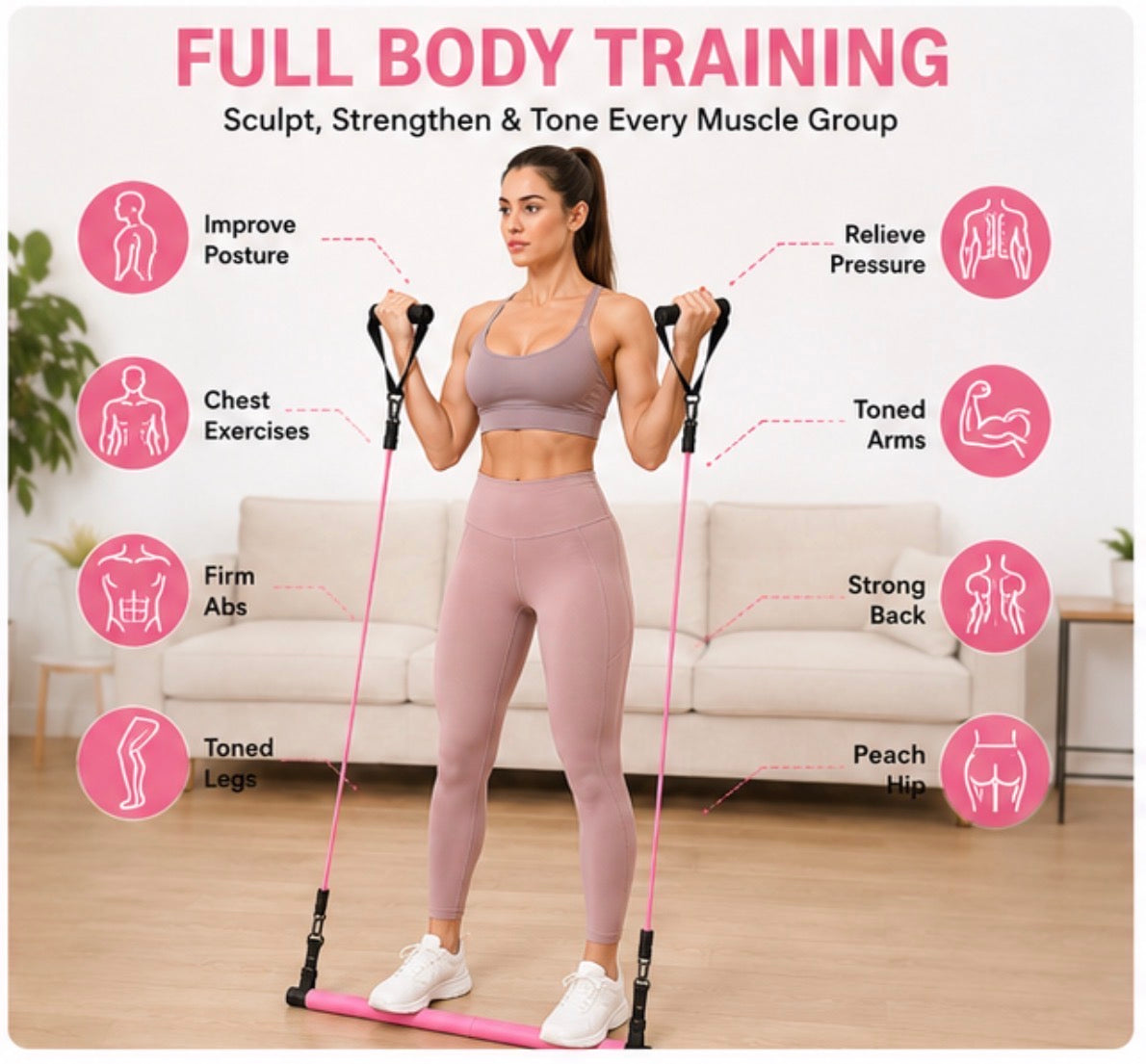 Portable Pilates Tensioner Kit